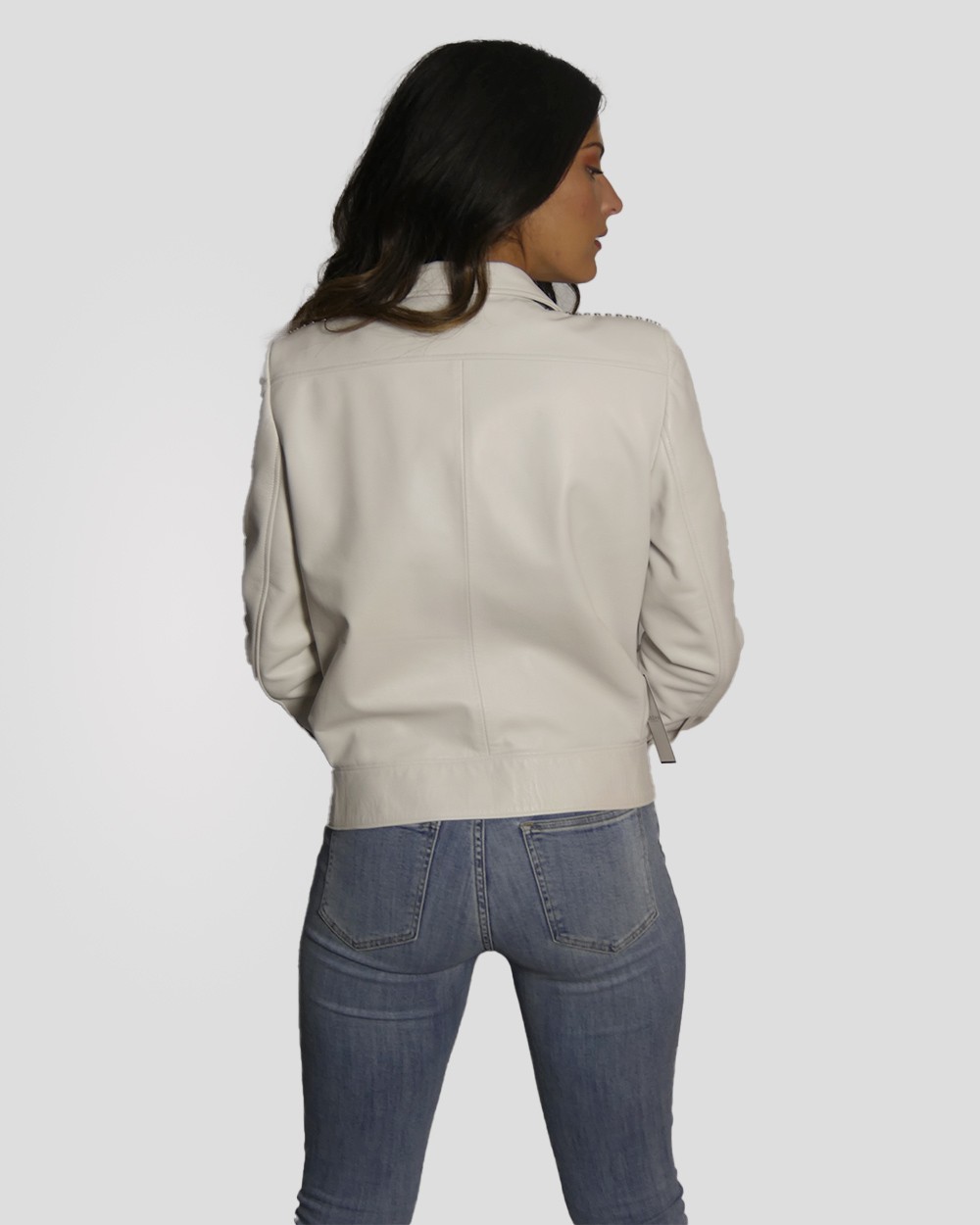 Blouson en cuir clout?� femme GIORGIO & MARIO �?? KOZHA