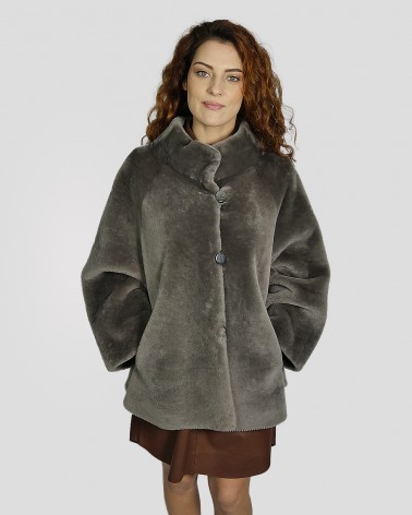 Veste oversize en peau lainée de mouton femme PELL XAVIER Ref: COLETTE